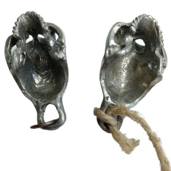 Skull Bead Pendant Charm Gothic Punk Rock Silver Metal Biker Pewter - Picture 2 of 8